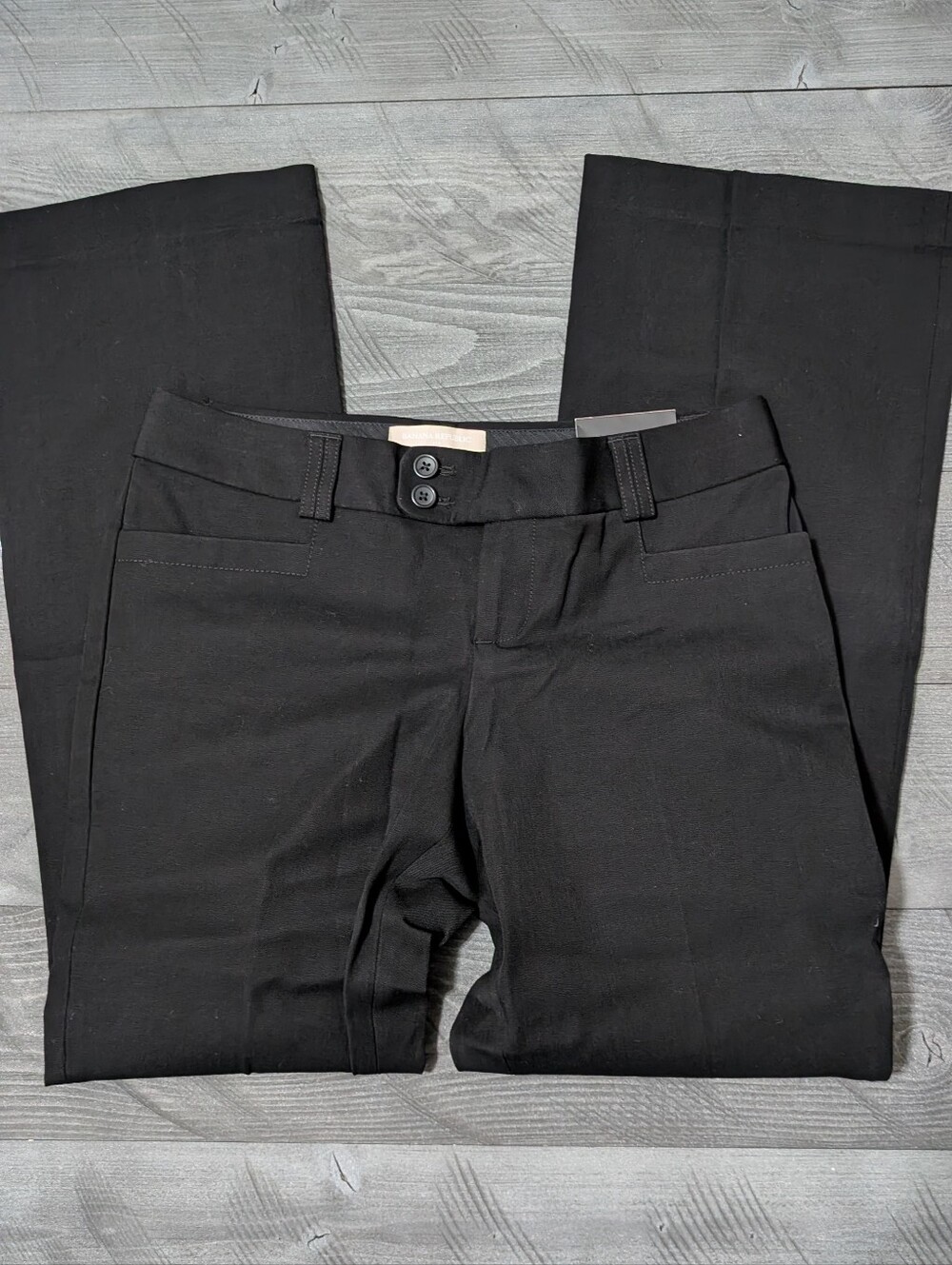 NWT Women's Black Dress Pants - Martin Fit Size 4P Petite Banana Republic